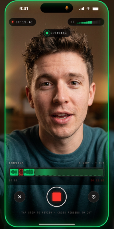 Built for face-camera content